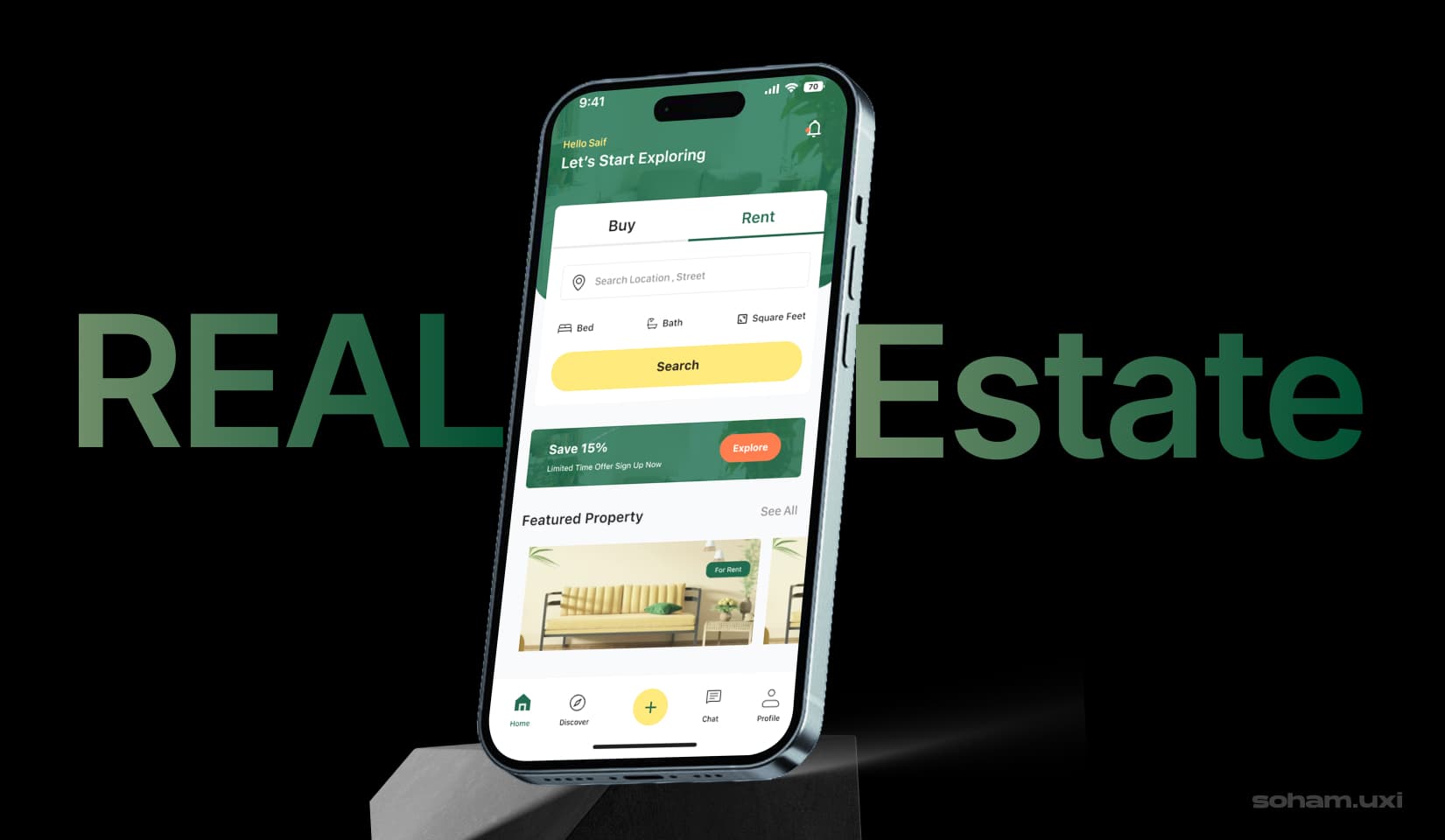Real estate app dashboard